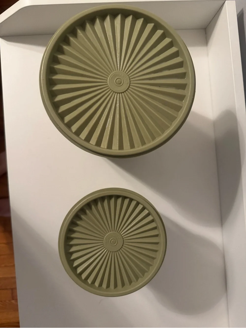 Vintage MCM Tupperware Set with Yellow Flower Accents